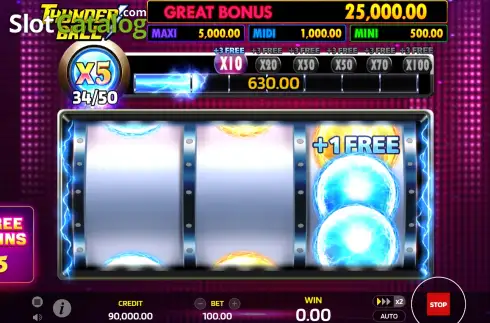 Скрин3. Thunder Ball слот