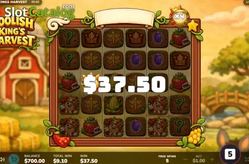 Скрин3. Foolish Kings Harvest слот