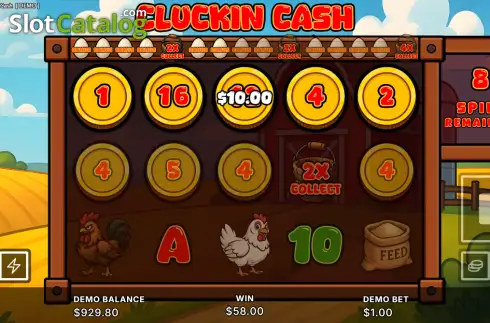 Скрин3. Cluckin Cash слот