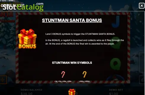 Скрин3. Stuntman Santa слот