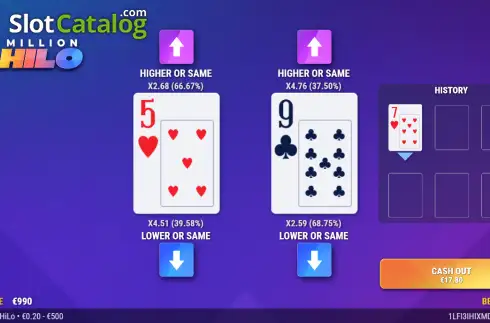 Скрин3. Million HiLo слот