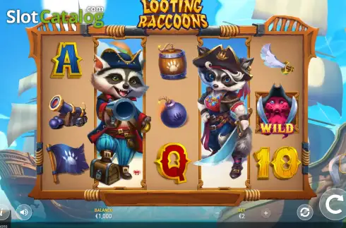 Скрин2. Looting Raccoons слот