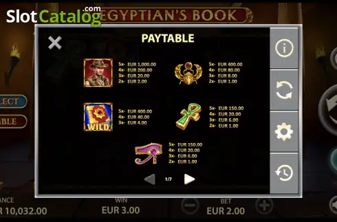 Скрин9. Egyptian's Book слот