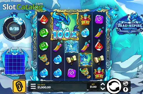 Скрин2. Dragonspire Frostfall слот