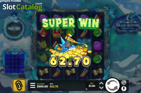 Скрин3. Dragonspire Frostfall слот