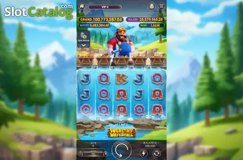 Скрин2. Wealthy Waterfall слот