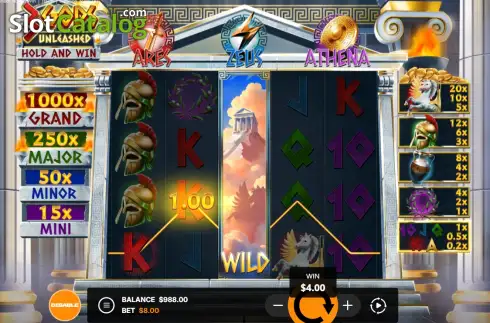 Скрин3. 3 Gods Unleashed: Hold and Win слот