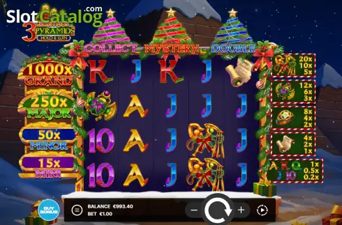Скрин2. 3 Christmas Pyramids: Hold and Win слот