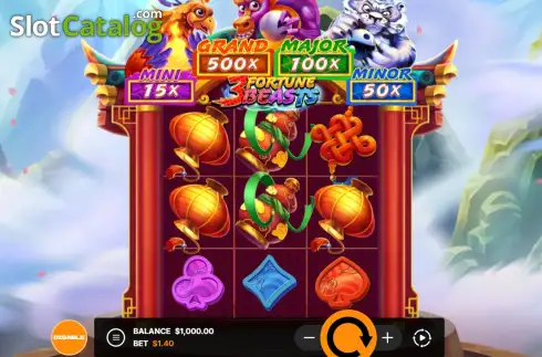 Скрин2. 3 Fortune Beasts слот