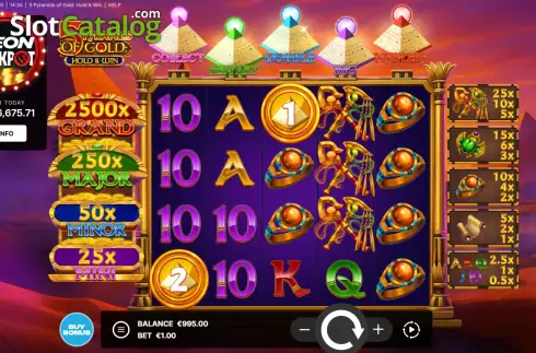 Скрин2. 5 Pyramids of Gold слот