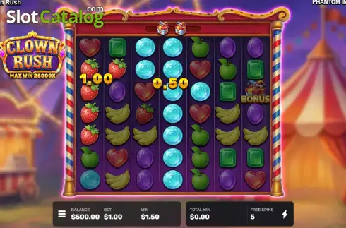 Скрин3. Clown Rush слот