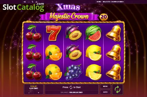 Скрин2. Majestic Crown 20 Xmas слот