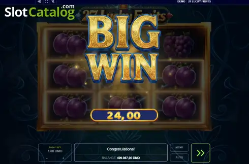 Скрин3. 27 Lucky Fruits слот