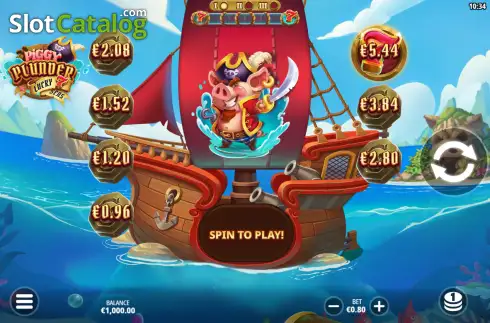 Скрин2. Piggy Plunder Lucky 7 Seas слот