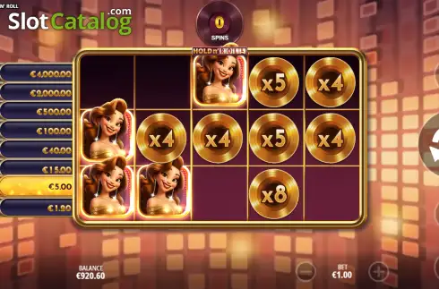 Скрин3. Golden Eve: Hold n' Roll слот