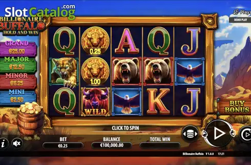 Скрин2. Billionaire Buffalo Hold and Win слот
