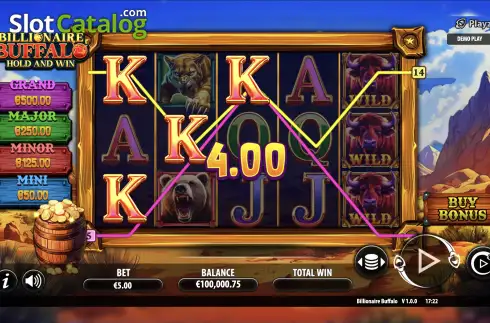 Скрин3. Billionaire Buffalo Hold and Win слот