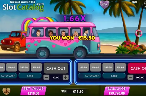 Скрин2. Love Island - Love Bus слот