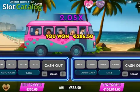 Скрин3. Love Island - Love Bus слот