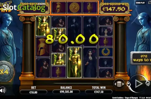 Скрин3. Greek Goddess: Siege of Olympus Megaways слот