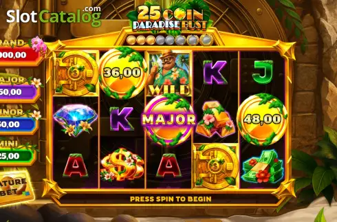 Скрин2. 25 Coin Paradise Bust слот