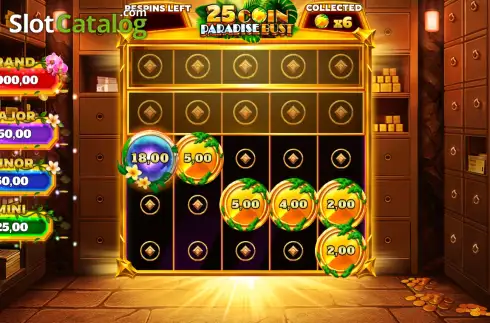Скрин3. 25 Coin Paradise Bust слот