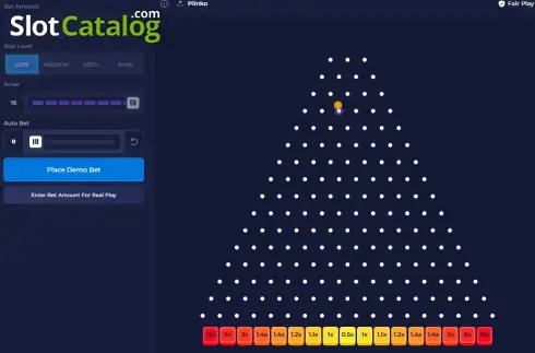 Скрин2. Plinko (Rainbet Originals) слот