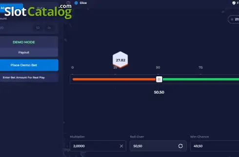 Скрин2. Dice (Rainbet Originals) слот