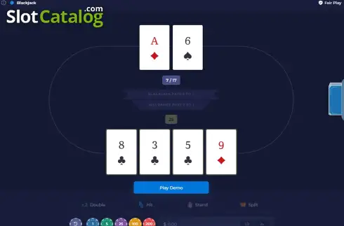 Скрин2. Blackjack (Rainbet Originals) слот