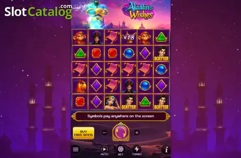 Скрин2. Aladdin’s Wishes слот