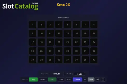 Скрин2. Keno 2X слот