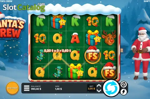 Скрин3. Santas Crew слот