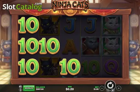 Скрин3. Ninja Cats (Sidequest Studios) слот