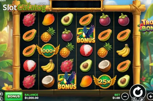 Скрин2. Tropical Bonanza (Sidequest Studios) слот