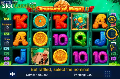 Скрин2. Treasure of Maya слот