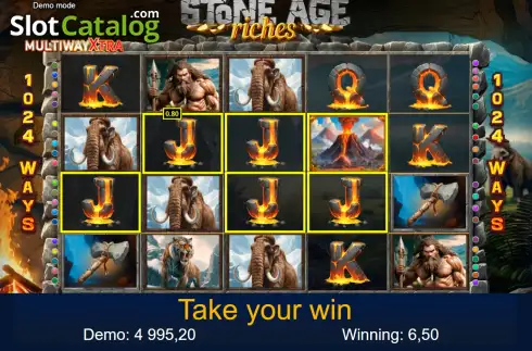 Скрин3. Stone Age Riches слот