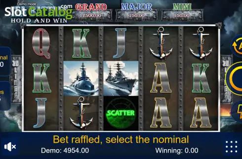 Скрин2. Sea Battles: Hold and Win слот