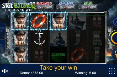 Скрин3. Sea Battles: Hold and Win слот