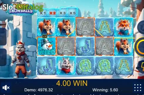Скрин3. Forest Snowballs слот