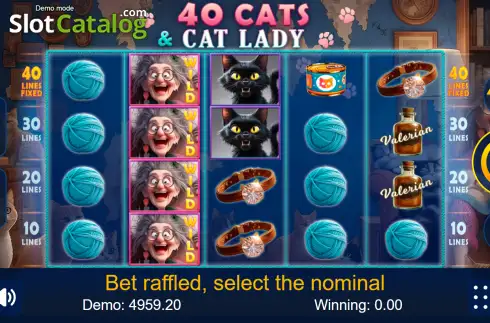 Скрин2. 40 Cats And Cat Lady слот