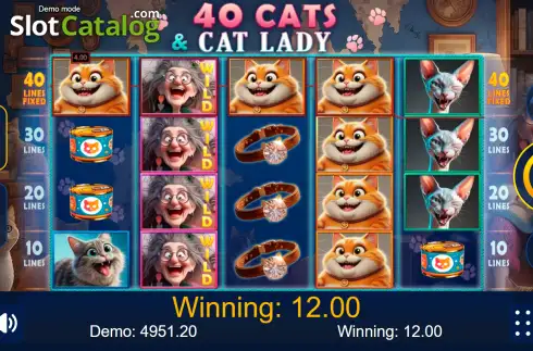 Скрин3. 40 Cats And Cat Lady слот