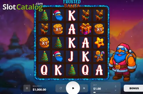 Скрин2. Frosted Santa слот