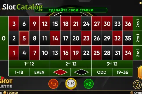 Скрин2. HotShot Roulette слот