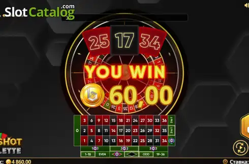 Скрин3. HotShot Roulette слот
