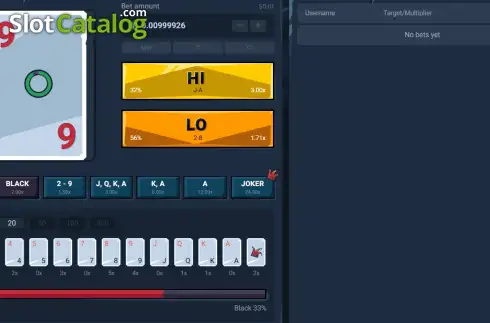 Скрин2. Hi-Lo (Tower.bet) слот