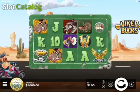 Скрин2. Biker Bucks слот