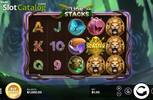 Скрин2. Lion Stacks слот
