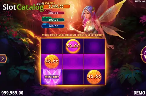 Скрин2. Elven Hold and Win слот