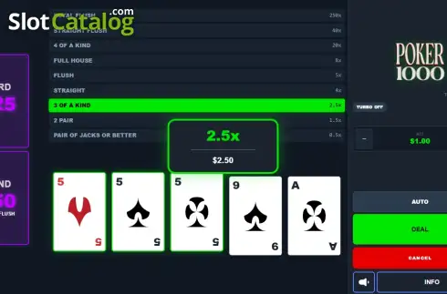 Скрин3. Poker 1000 слот