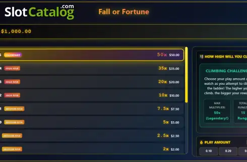 Скрин2. Fall or Fortune слот